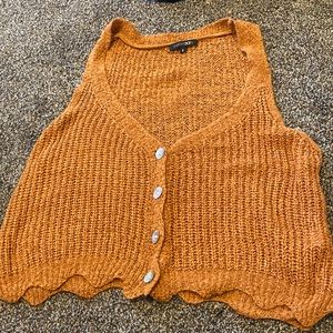 Burnt orange knit tank